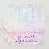 Invitation Douce 16e chaîne de pastel nuptiale Quinceanera (Devant / Derrière)