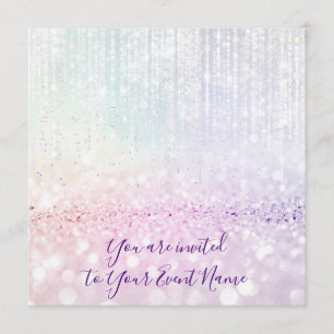 Invitation Douce 16e chaîne de pastel nuptiale Quinceanera