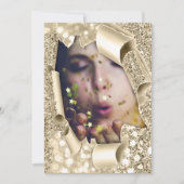 Invitation Douce 16e Fête des mariées 3D Parties scintillant  (Devant)