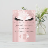 Invitation Douce 16e gouttes rose Quinceanera Royal Princess (Debout devant)