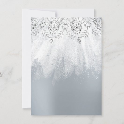 Invitation Douce 16e robe de diamant nuptiale gris argent (Dos)