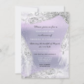 Invitation Douce 16e robe de diamant nuptiale gris argent vio (Devant)