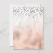 Invitation Douce 16e robe de diamant nuptiale gris Rose d'arg (Dos)