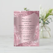Invitation Douce 16e robe de diamant nuptiale Rose Quineanera (Debout devant)