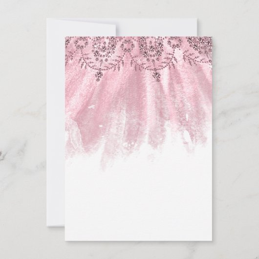 Invitation Douce 16e robe rose nuptiale Rose Quineanera Blanc (Dos)