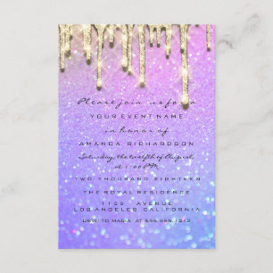 Invitation Douce 16e Rose Holographique Glamour pour Lancer d