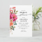 Invitation Douce Aquarelle Fête de Mariage (Debout devant)