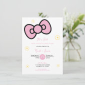 Invitation Douce Arc Rose Fantaisiste Baby Shower (Debout devant)