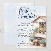 Invitation Douce arrivée sur le marché douche de mariée (Devant / Derrière)