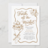 Invitation Douce arrivée sur le marché Mariage Brown Fantaisi (Devant)