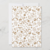 Invitation Douce arrivée sur le marché Mariage Brown Fantaisi (Dos)