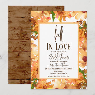 Invitation Douce Automne Aquarelle Amour Verdure Baby Shower