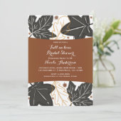 Invitation Douce Automne Feuilles de Chêne Mariage (Debout devant)