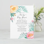 Invitation Douce averse florale tropicale de passage (Debout devant)