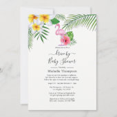 Invitation Douce averse tropicale au flamant rose (Devant)