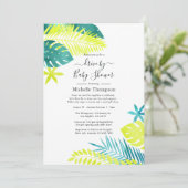 Invitation Douce averse tropicale de Teal et Lemon (Debout devant)