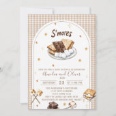 Invitation Douce baby shower aquarelle S'more (Devant)