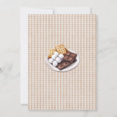 Invitation Douce baby shower aquarelle S'more (Dos)