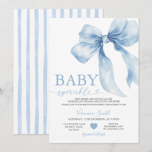 Invitation Douce Baby Shower Arc-en-ciel Bébé Fille avec un N