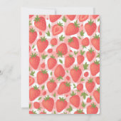 Invitation Douce Baby Shower aux Fraises (Dos)