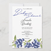 Invitation Douce Baby Shower aux Myrtilles (Devant)