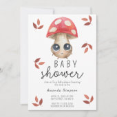 Invitation Douce Baby Shower champignon (Devant)