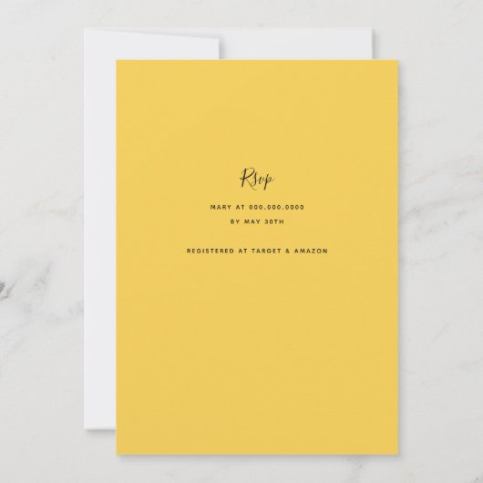 Invitation Douce Baby Shower Citron Boho Lemoncito (Dos)