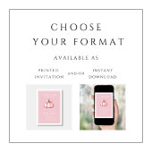 Invitation Douce Baby Shower Citrouille Rose