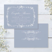 Invitation Douce Baby Shower Classique Fleurie Française pour