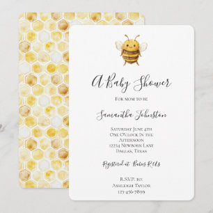Invitation Douce Baby Shower d'Abeille