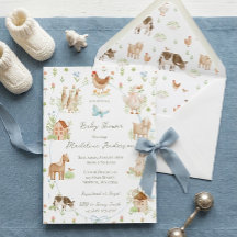 Douce Baby Shower de Ferme Grandmillénaire Peinte 