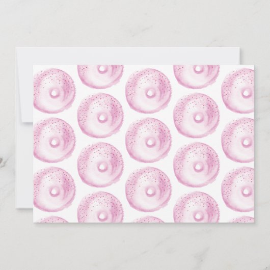 Invitation Douce Baby Shower Donut Aquarelle Gâtea (Dos)