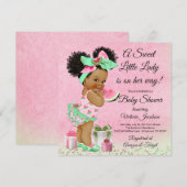 Invitation Douce Baby Shower Été Pastèque (Devant / Derrière)