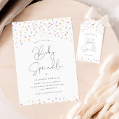 Invitation Douce Baby Shower Fête avec Arc-en-ciel de Paillet