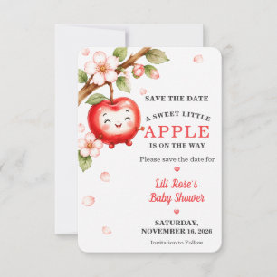 Invitation Douce Baby Shower Fleur de Pommier Enregistrez la