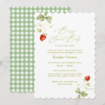 Douce Baby Shower Gingham Cottagecore aux Fruits R