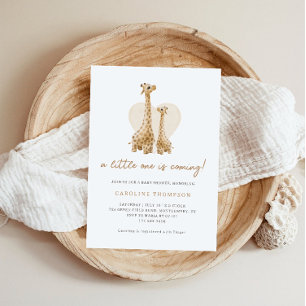 Invitation Douce Baby-Shower Girafe Boho