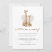 Invitation Douce Baby-Shower Girafe Boho (Devant)