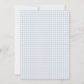 Invitation Douce Baby Shower Lapin Bleu Garçon (Dos)
