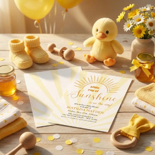 Invitation Douce baby shower minimaliste bohème ensoleillée