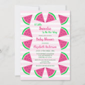 Invitation Douce Baby Shower Pastèque (Devant)