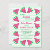 Invitation Douce Baby Shower Pastèque (Devant)