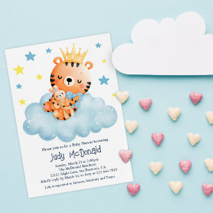 Invitation Douce Baby-Shower Petit Tigre 