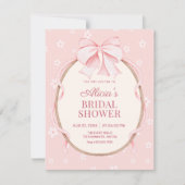 Invitation Douce baby shower rose (Devant)
