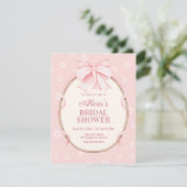Invitation Douce baby shower rose (Debout devant)