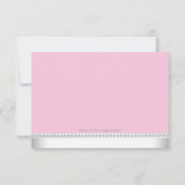Invitation Douce Baby Shower Rose et Grise (Dos)