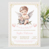 Invitation Douce Baby Shower Saint-Valentin Chérubin