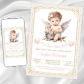 Invitation Douce Baby Shower Saint-Valentin Chérubin