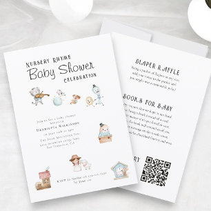 Invitation Douce Baby Shower sur une comptine pour enfants to
