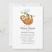 Invitation Douce Baby Shower Virtuelle sur le thème de la Par (Devant)